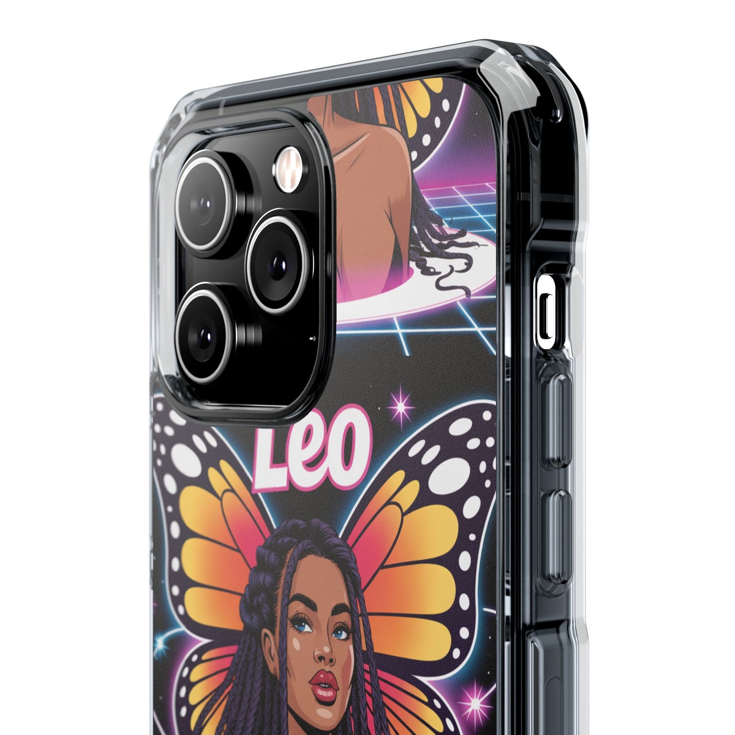 Leo Vibrant Zodiac MagSafe magnetic Phone Case | Butterfly Design