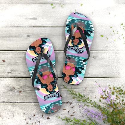 ‘PISCES’ Beach Flip Flops, Summer Footwear