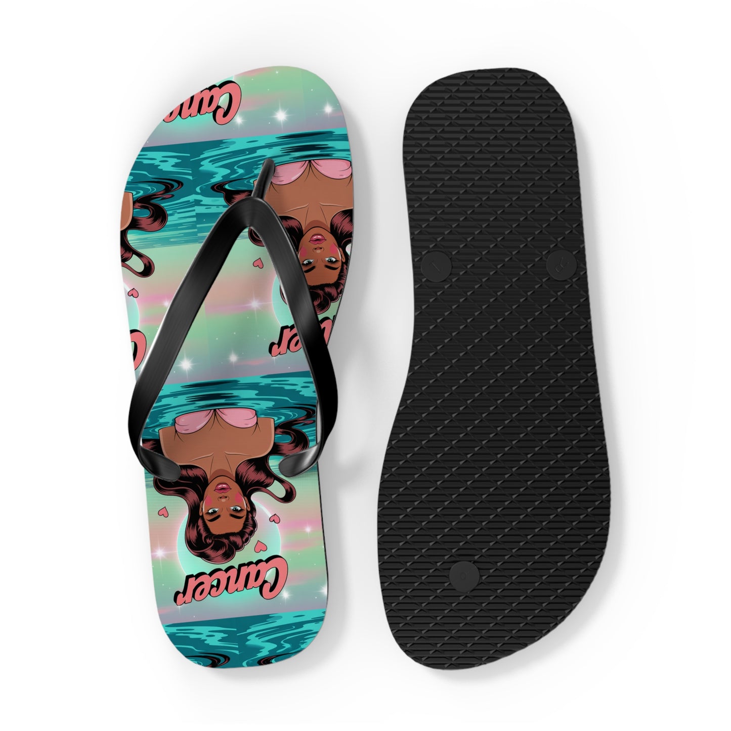 Zodiac ‘CANCER’ Beach Flip Flops - Summer Sandals