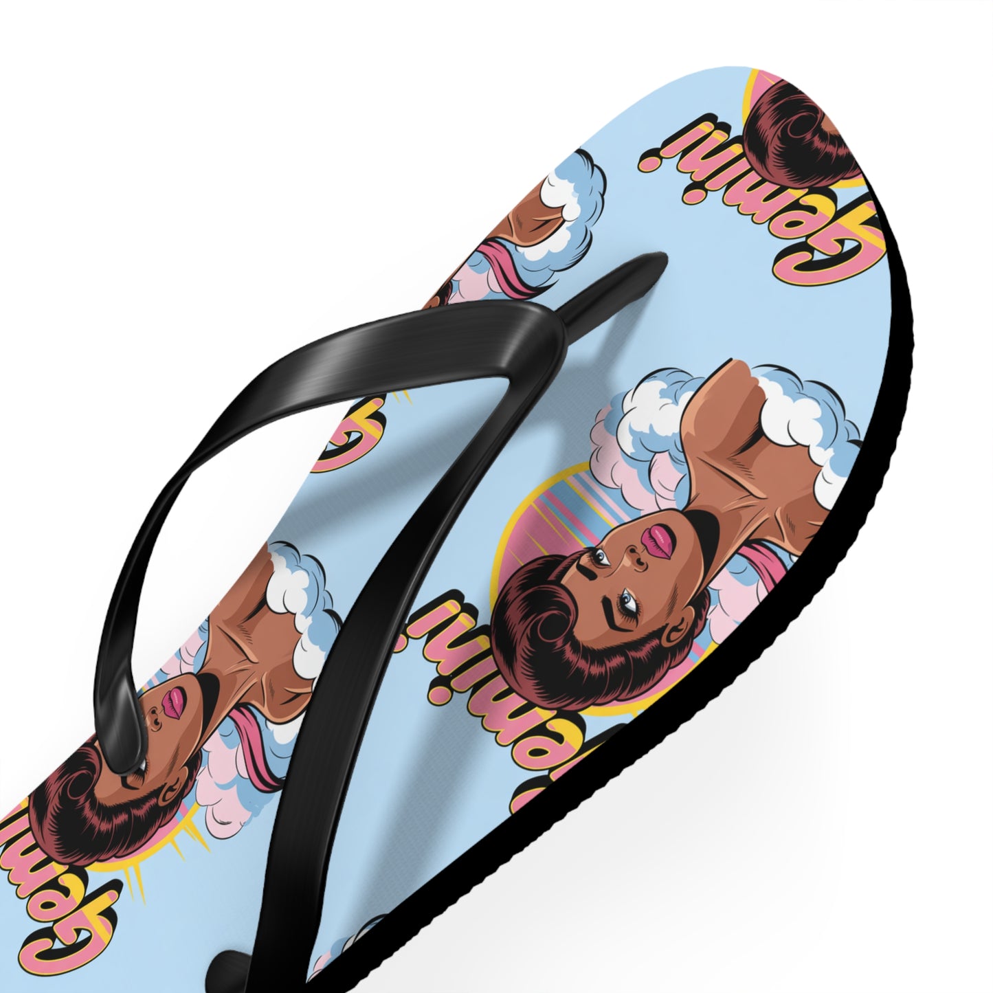 ‘GEMINI’ Graphic Flip Flops, Summer Footwear, Vacation Sandals