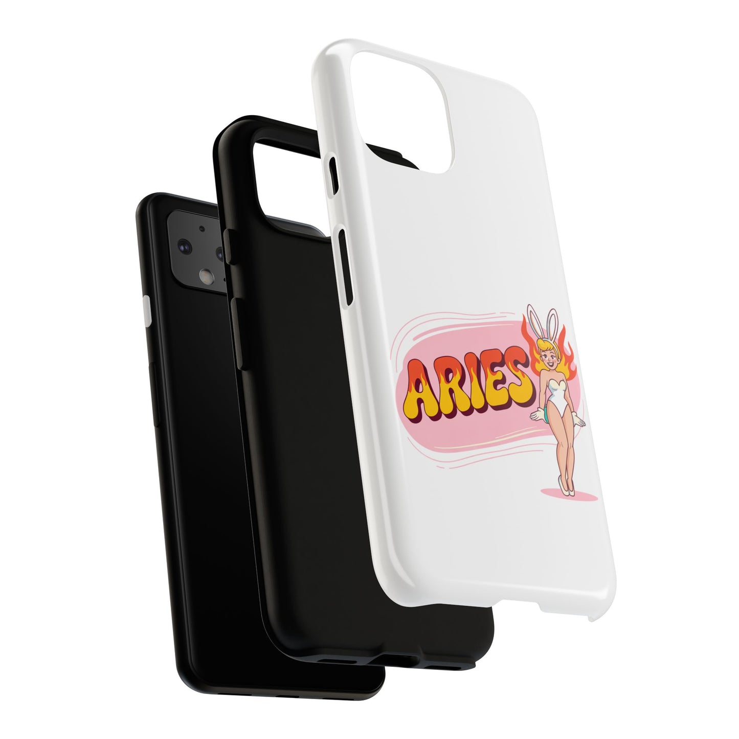 “ARIES” Cute Bunny Phone Case, Tough Phone Cover, Retro Style Case